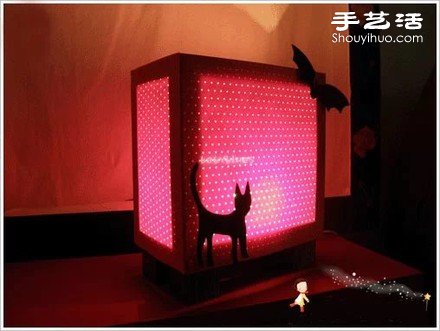廢舊紙箱廢物利用手工制作漂亮臺(tái)燈圖解教程 -  rpnrmr.com