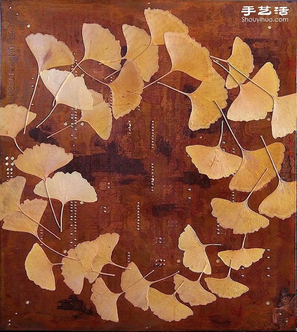 掉落葉子與電子垃圾DIY制作環(huán)保藝術(shù)作品 -  rpnrmr.com