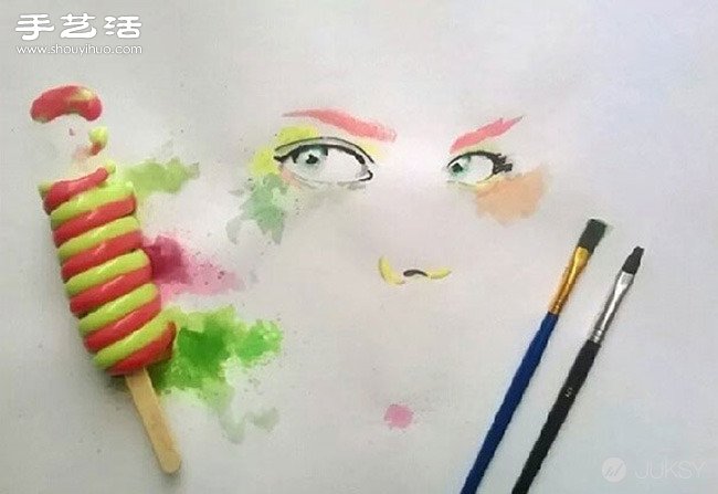香味四溢! 用雪糕上色的寫實畫作 -  rpnrmr.com