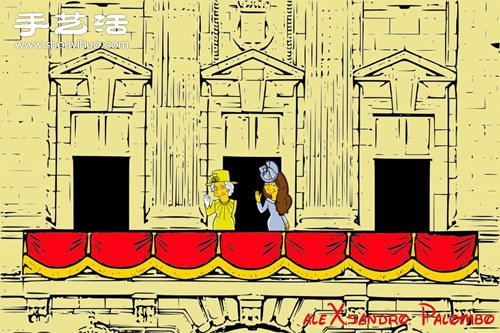 辛普森惡搞插畫：黃皮膚凱特王妃同樣時(shí)髦 -  rpnrmr.com