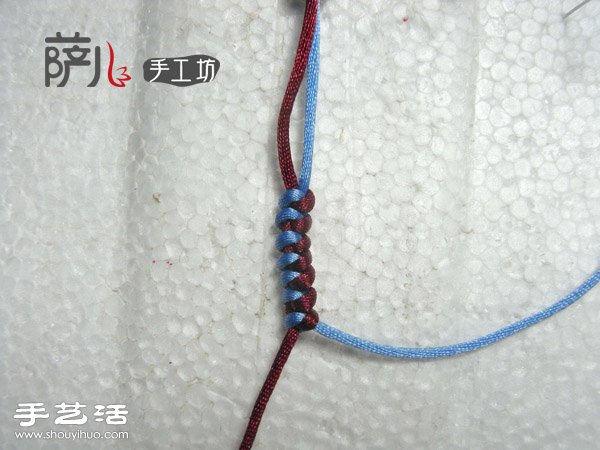 兩根繩子蛇結(jié)手繩的編法圖解 -  rpnrmr.com