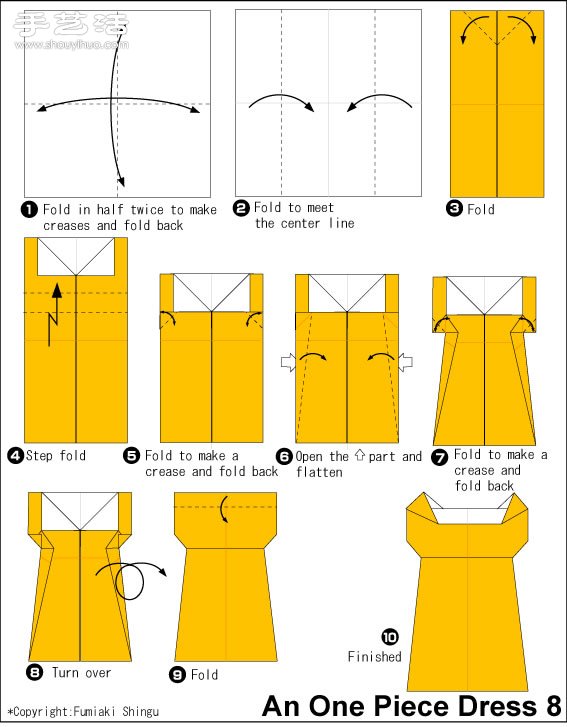 漂亮的折紙衣服圖解教程大全 -  rpnrmr.com