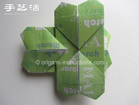 兩張紙折紙四葉草 四葉草的折法圖解教程 -  rpnrmr.com