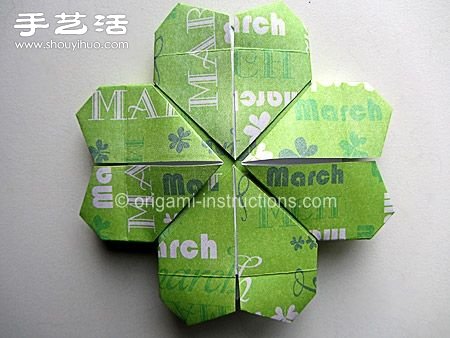 兩張紙折紙四葉草 四葉草的折法圖解教程 -  rpnrmr.com