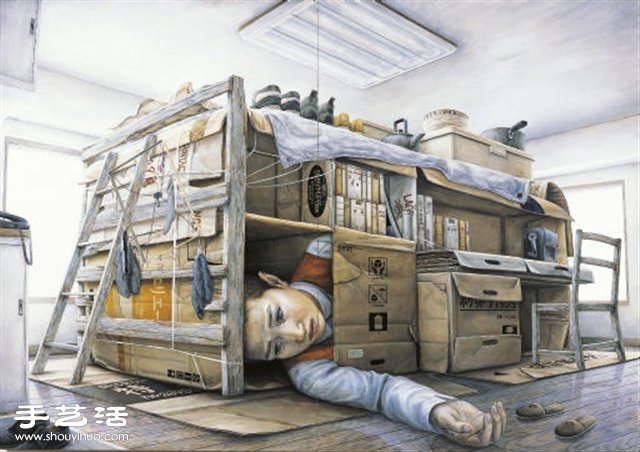 日本超現(xiàn)實(shí)主義畫家石田徹也繪畫作品欣賞 -  rpnrmr.com