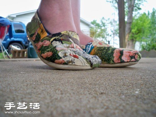 舊布鞋改造利用 DIY時尚田園風(fēng)布藝美鞋 -  rpnrmr.com