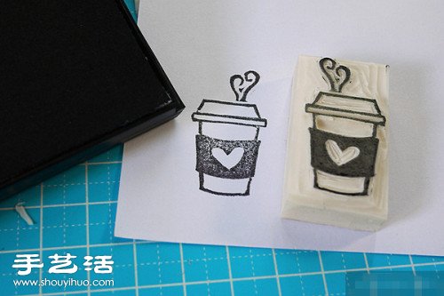 橡皮章教程：手工制作咖啡杯圖案印章 -  rpnrmr.com