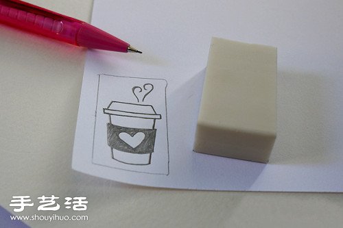 橡皮章教程：手工制作咖啡杯圖案印章 -  rpnrmr.com