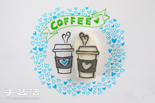 橡皮章教程：手工制作咖啡杯圖案印章 -  rpnrmr.com