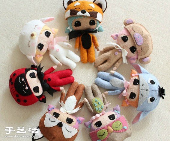 很可愛(ài)的手工不織布娃娃作品欣賞 -  rpnrmr.com