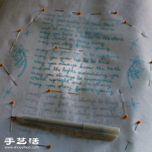 簡(jiǎn)單英文文字詩(shī)句手工刺繡圖解教程 -  rpnrmr.com
