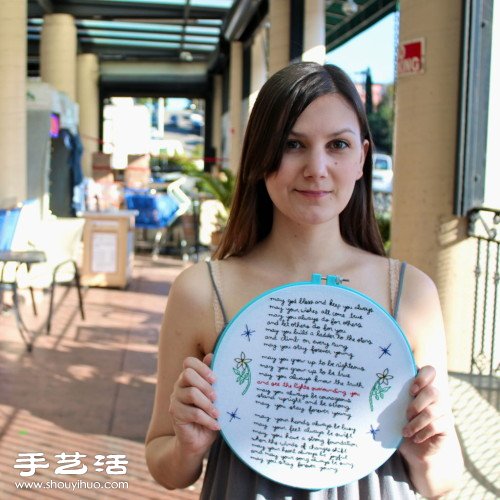 簡(jiǎn)單英文文字詩(shī)句手工刺繡圖解教程 -  rpnrmr.com