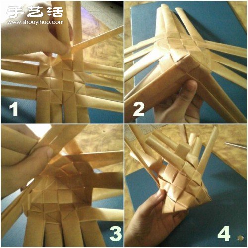 牛皮紙折紙手工制作圓形方形收納盒圖解 -  rpnrmr.com