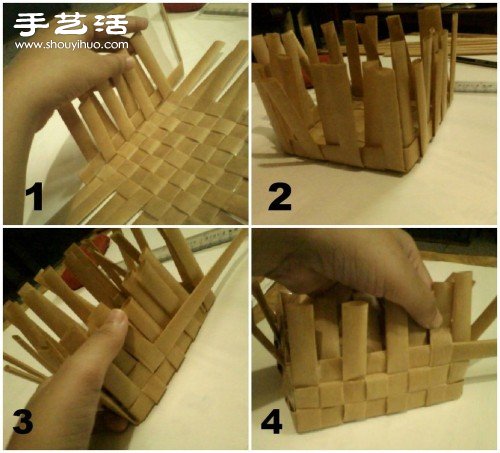 牛皮紙折紙手工制作圓形方形收納盒圖解 -  rpnrmr.com