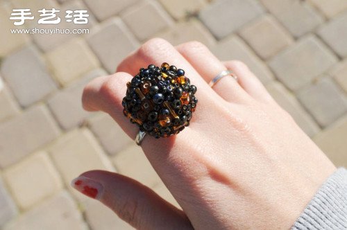 簡單串珠戒指DIY手工制作圖解教程 -  rpnrmr.com