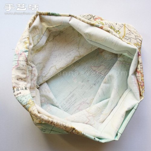 DIY手工制作帶世界地圖的帆布包束口包教程 -  rpnrmr.com