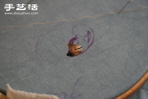 手工刺繡安睡沉睡的梅花鹿圖案圖解教程 -  rpnrmr.com