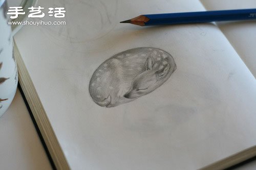 手工刺繡安睡沉睡的梅花鹿圖案圖解教程 -  rpnrmr.com