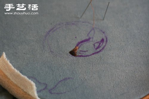 手工刺繡安睡沉睡的梅花鹿圖案圖解教程 -  rpnrmr.com