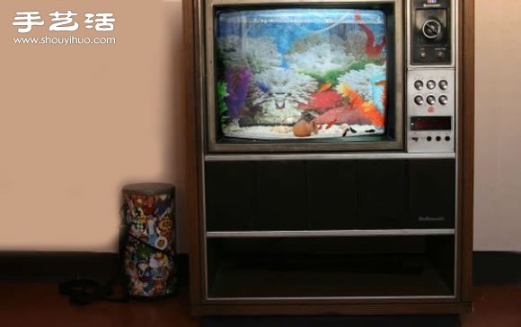 舊電視手工DIY改造懷舊魚缸水族箱圖解教程 -  rpnrmr.com