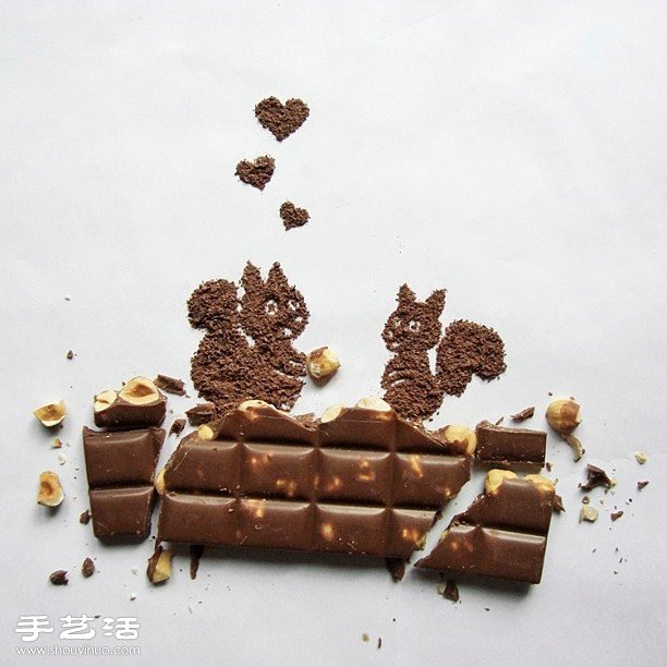 利用巧克力創(chuàng)意DIY繪制愛情主題圖案 -  rpnrmr.com
