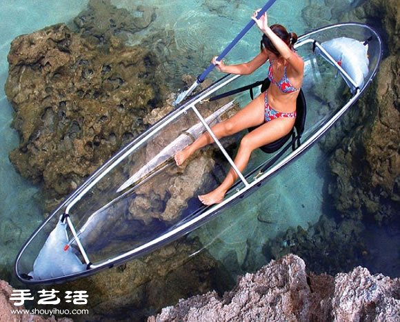 全透明獨木舟設(shè)計 讓你一眼盡收海底美景 -  rpnrmr.com