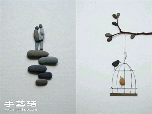 創(chuàng)意DIY石塊拼貼畫 簡單又神奇的藝術(shù)創(chuàng)作 -  rpnrmr.com