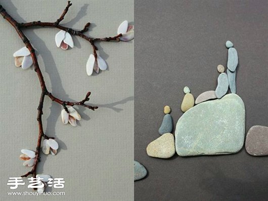 創(chuàng)意DIY石塊拼貼畫 簡單又神奇的藝術(shù)創(chuàng)作 -  rpnrmr.com