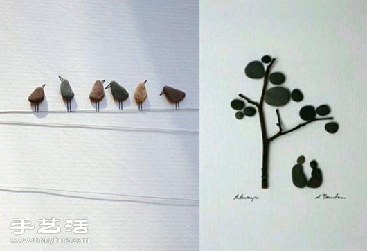 創(chuàng)意DIY石塊拼貼畫 簡單又神奇的藝術(shù)創(chuàng)作 -  rpnrmr.com