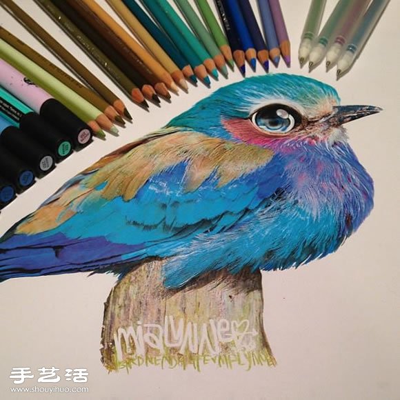 普通畫筆手繪出栩栩如生的動物畫作 -  rpnrmr.com