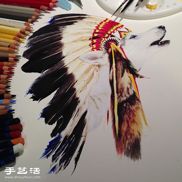 普通畫筆手繪出栩栩如生的動物畫作 -  rpnrmr.com