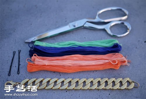 民族風(fēng)繡線編織金屬手鏈的制作方法圖解教程 -  rpnrmr.com