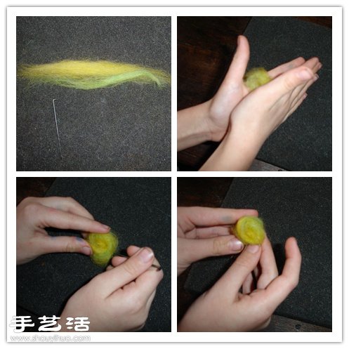 羊毛氈手工DIY制作耳機裝飾花圖解教程 -  rpnrmr.com