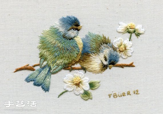 南非設(shè)計(jì)師Trish手工花鳥刺繡作品 -  rpnrmr.com