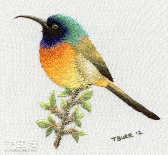 南非設(shè)計(jì)師Trish手工花鳥刺繡作品 -  rpnrmr.com