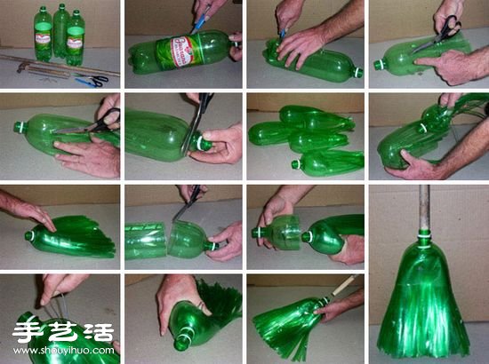 大瓶裝飲料瓶手工制作拖把圖解教程 -  rpnrmr.com