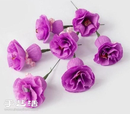 美麗皺紋紙花束手工制作方法圖解教程 -  rpnrmr.com