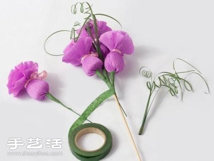 美麗皺紋紙花束手工制作方法圖解教程 -  rpnrmr.com