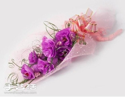 美麗皺紋紙花束手工制作方法圖解教程 -  rpnrmr.com