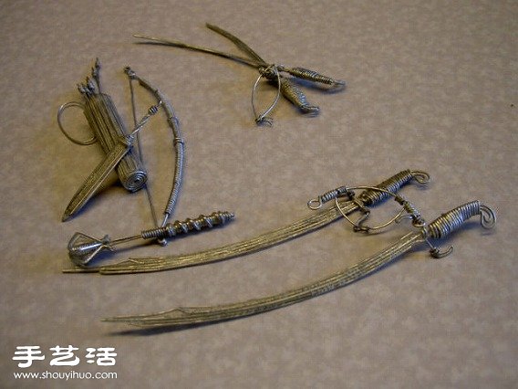 鐵絲手工DIY精致迷你冷兵器小手工藝品 -  rpnrmr.com