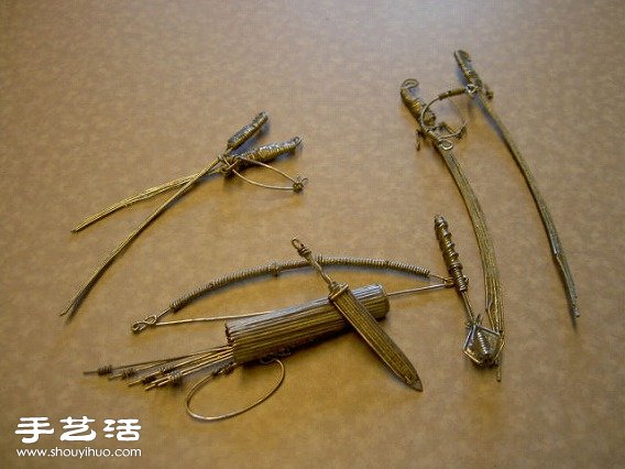 鐵絲手工DIY精致迷你冷兵器小手工藝品 -  rpnrmr.com