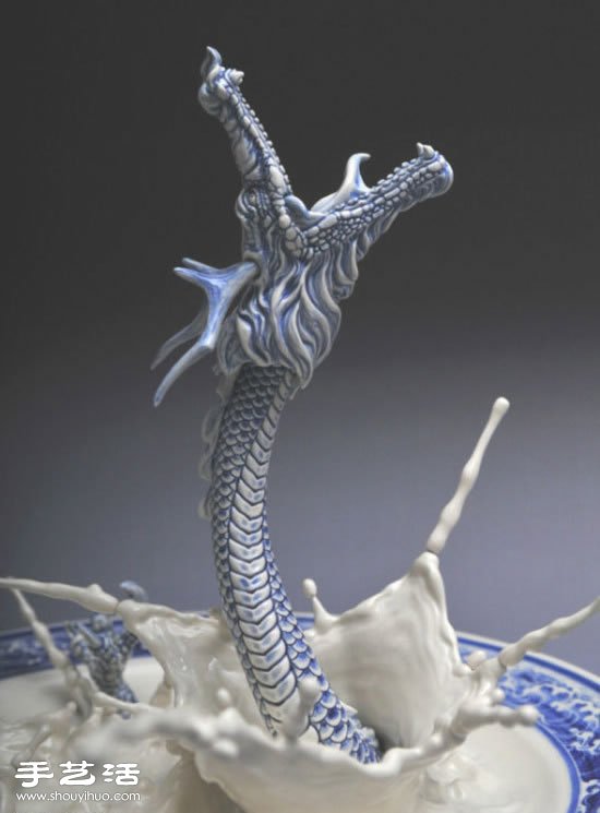 陶藝手工制作神龍出海造型臺(tái)盆水龍頭 -  rpnrmr.com