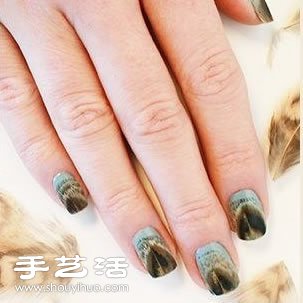 DIY在家也能輕松完成的羽毛裝飾美甲 -  rpnrmr.com