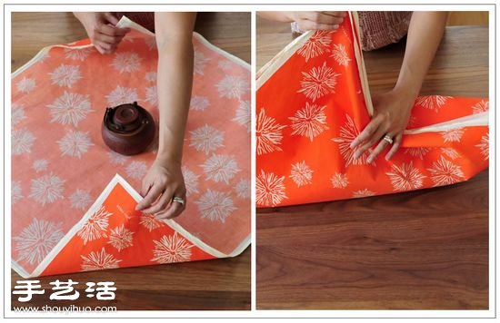 用方布包扎茶壺的方法 茶壺的包法圖解教程 -  rpnrmr.com