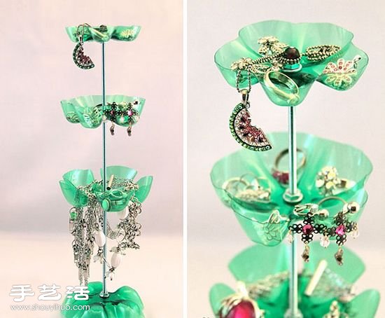 雪碧瓶子手工制作漂亮的首飾架圖解教程 -  rpnrmr.com