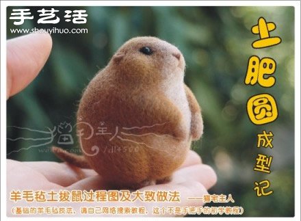 羊毛氈手工制作土撥鼠玩偶圖解教程 -  rpnrmr.com