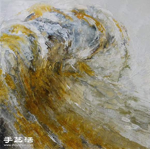 顏料烘烤后繪制出海浪奔騰翻滾的驚人景象 -  rpnrmr.com