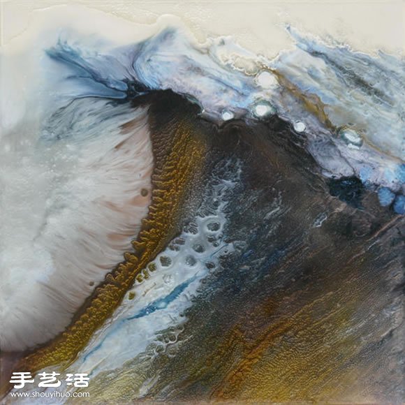 顏料烘烤后繪制出海浪奔騰翻滾的驚人景象 -  rpnrmr.com