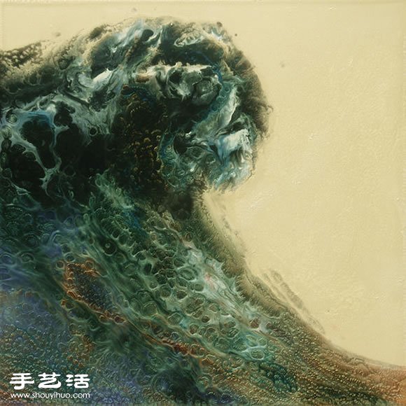 顏料烘烤后繪制出海浪奔騰翻滾的驚人景象 -  rpnrmr.com