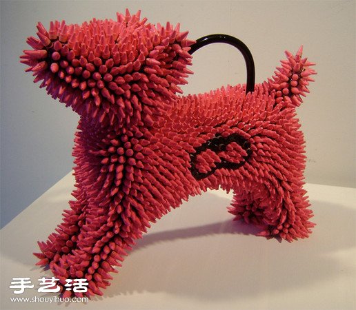 利用鉛筆、粉蠟筆手工拼出的立體雕塑作品 -  rpnrmr.com